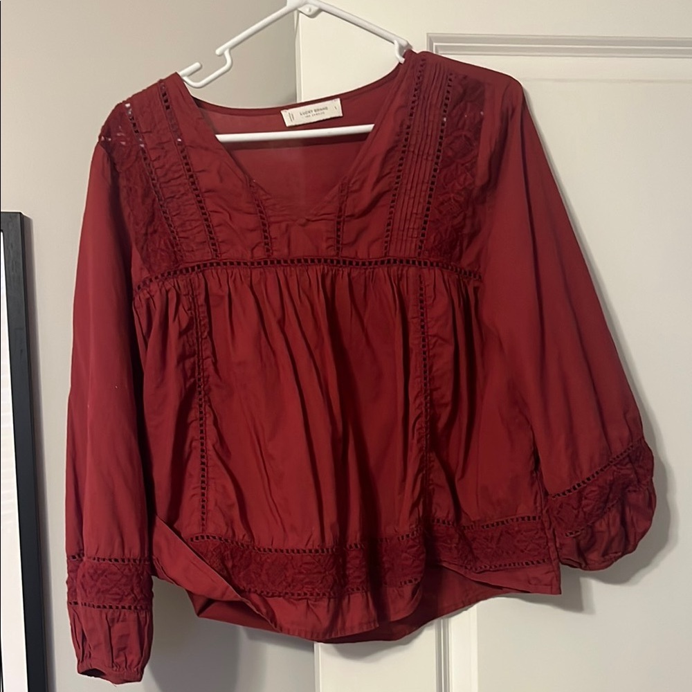 Lucky Brand Women's Red Blouse